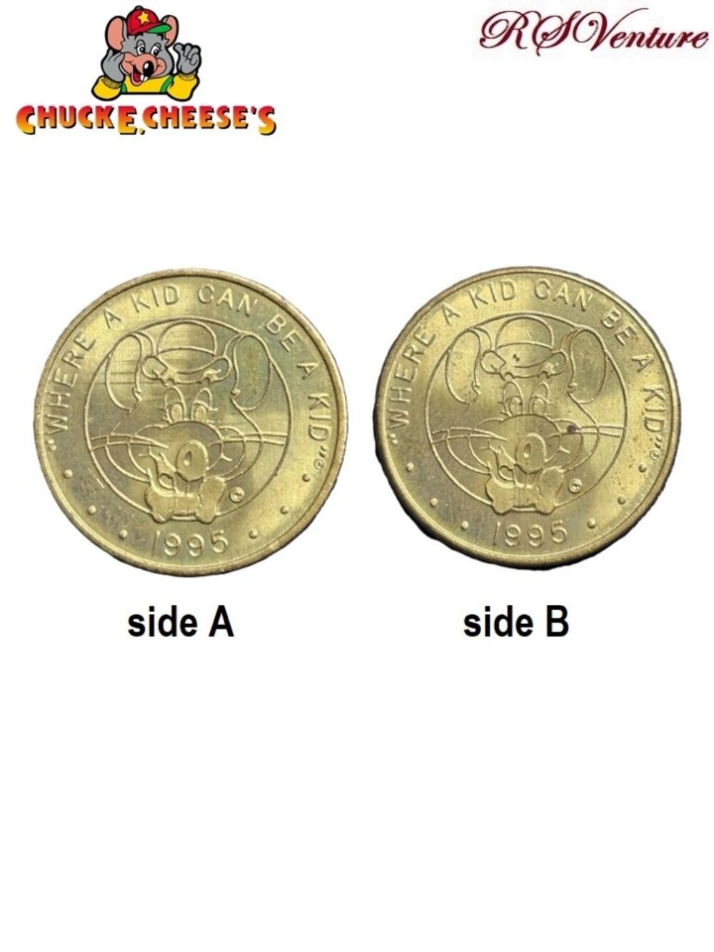 Vintage 1995 Chucke Cheeses Arcade Token